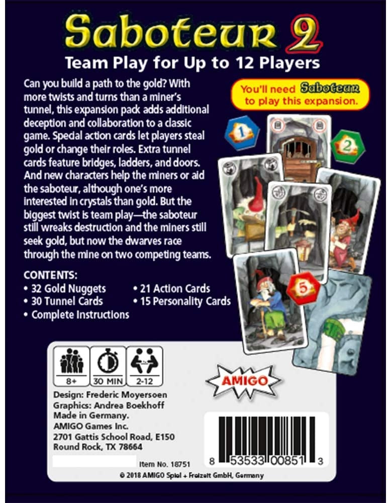 Amigo Saboteur 2 Game