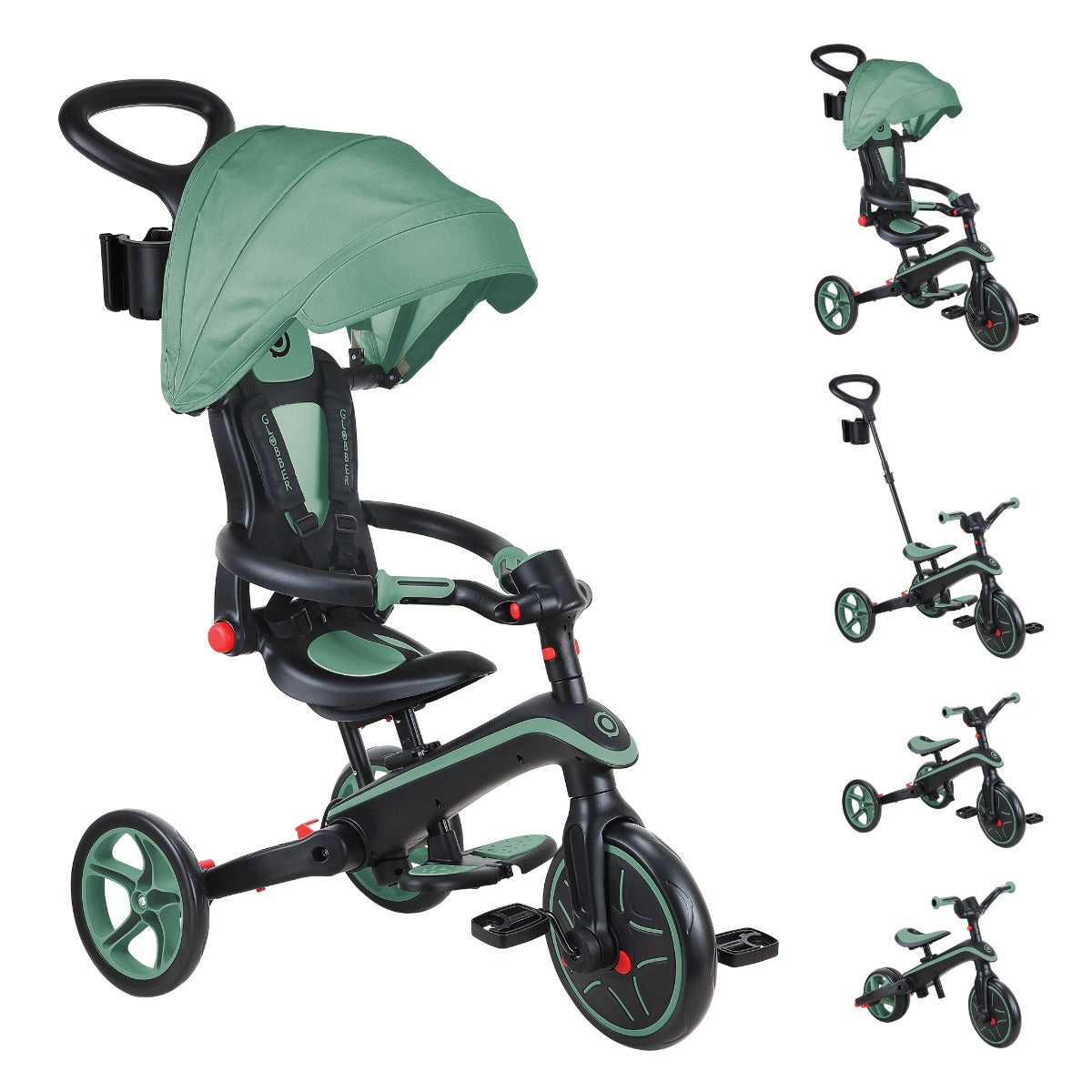 Globber Explorer Trike Foldable 4-in-1 (5 Colors) - Pupsik Singapore
