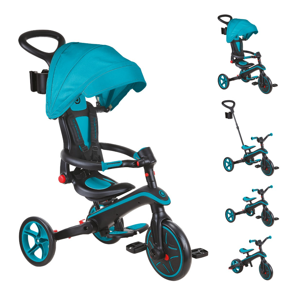 Globber Explorer Trike Foldable 4-in-1 (5 Colors) - Pupsik Singapore