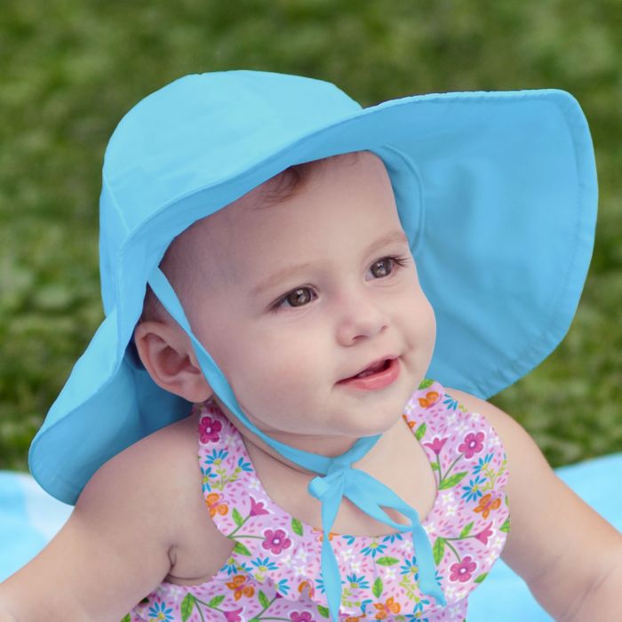 IPlay Brim Sun Protection Baby Hat - Aqua Rainbow (2 Sizes)