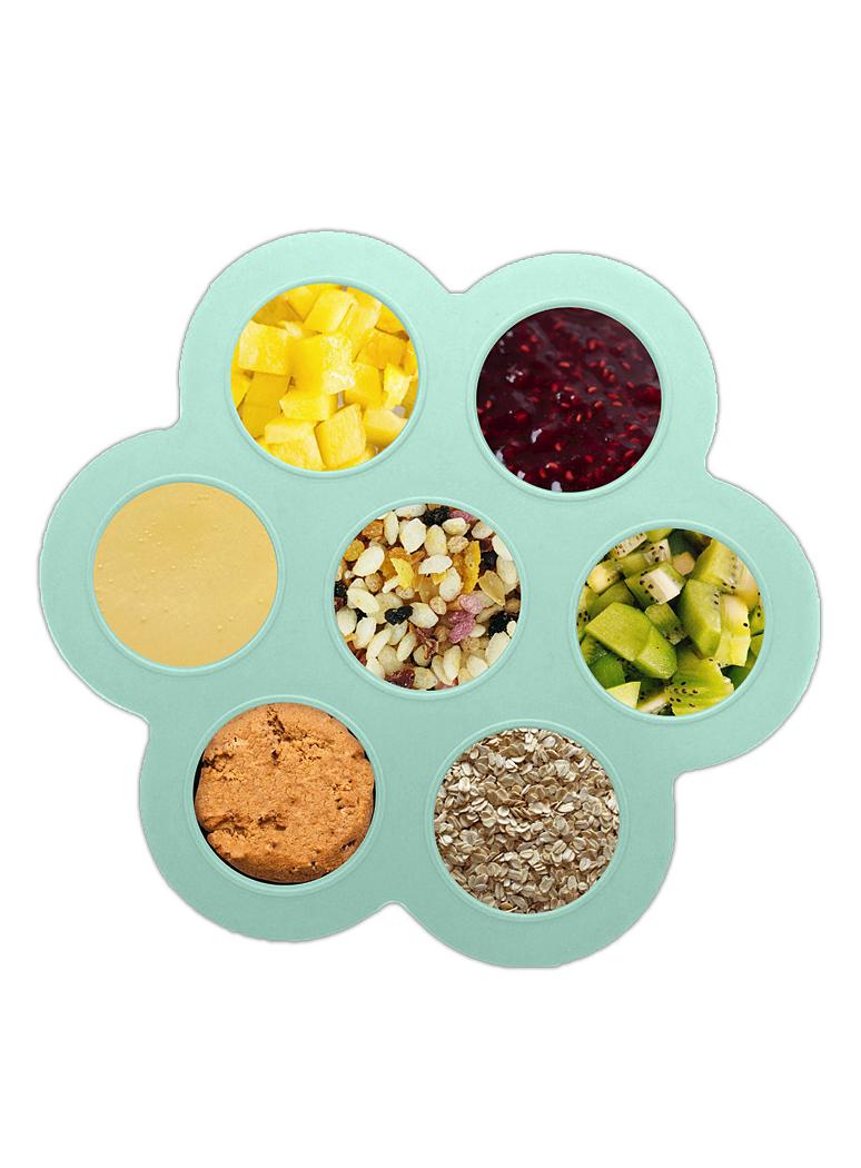 Biomom Silicone Food Portion Freezer Tray, 7 x 40ml (8 Colors)