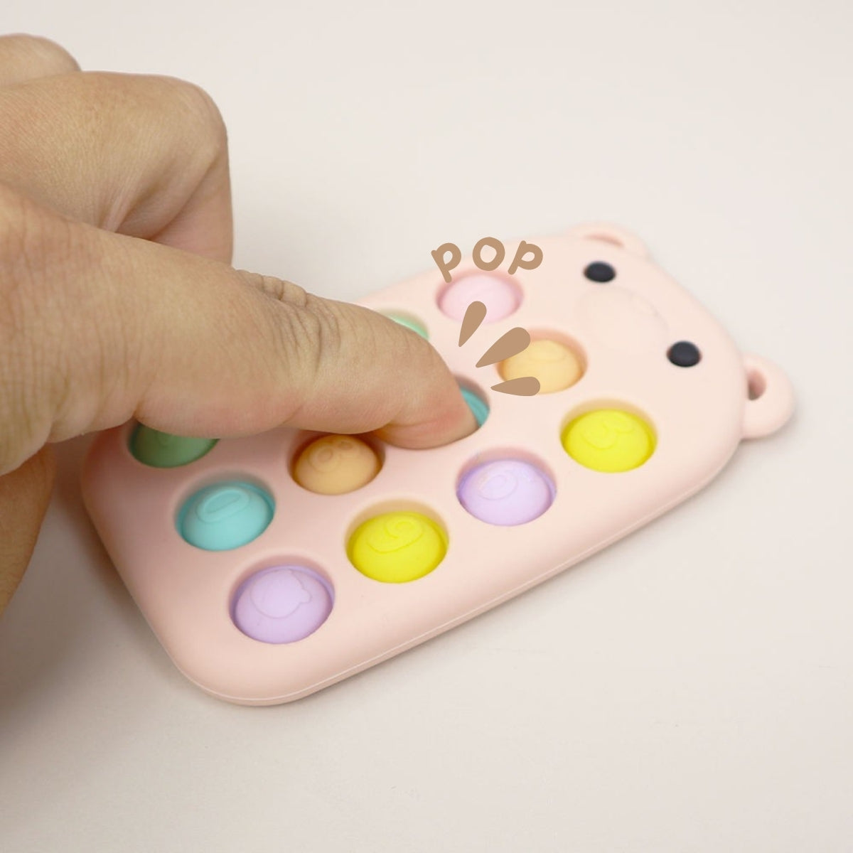 Biomom Pop It Bubble Bear Phone Fidget Toy (3 Colors)