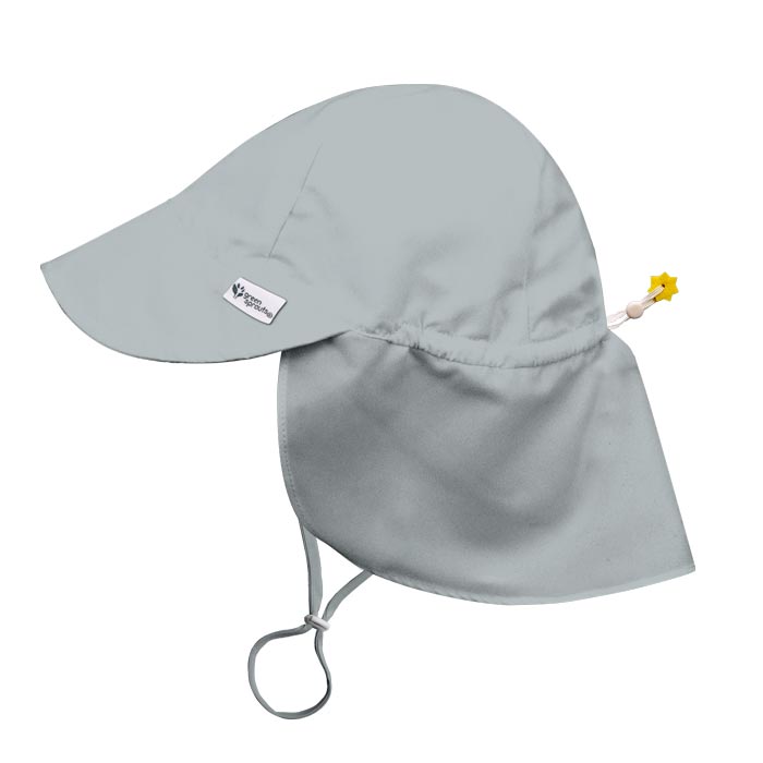 Green Sprouts UPF 50+ Eco Flap Hat - Grey (2 Sizes)