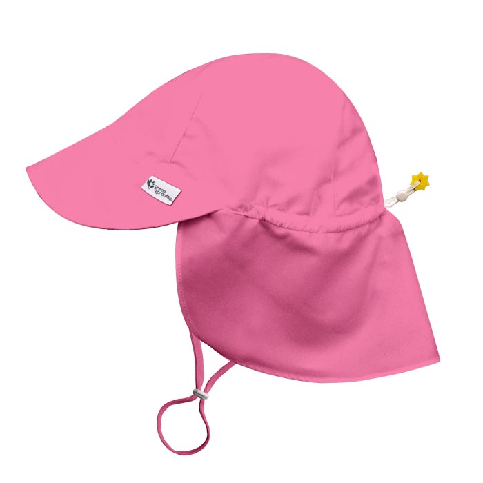 Green Sprouts UPF 50+ Eco Flap Hat - Hot Pink