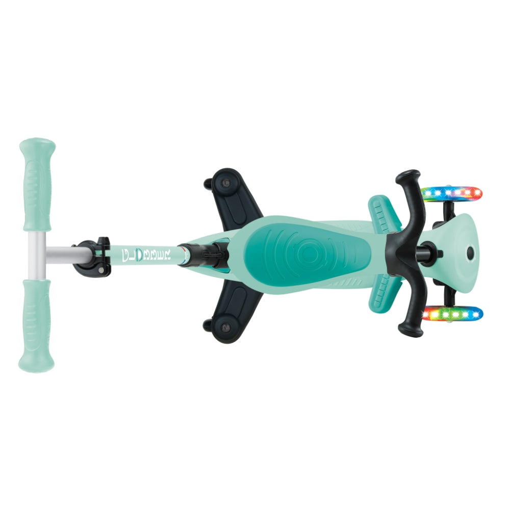 Globber GO•UP Active Lights 360° Foldable Convertible Scooter (LED Wheels) - Mint