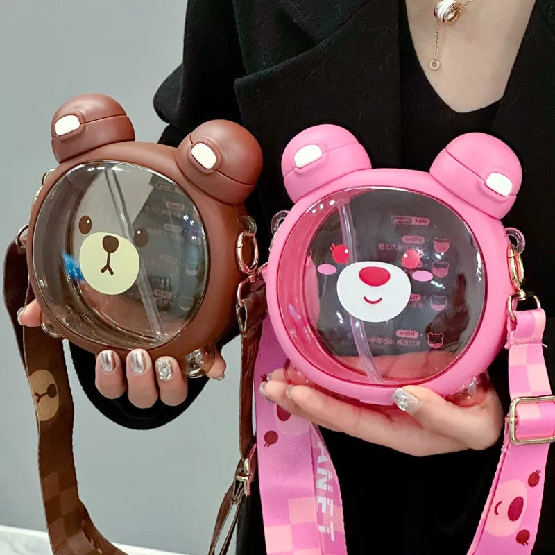 Biomom Little Bear 2-in-1 Tritan Bottle with Straps, 750ml (2 Colors) - Pupsik Singapore