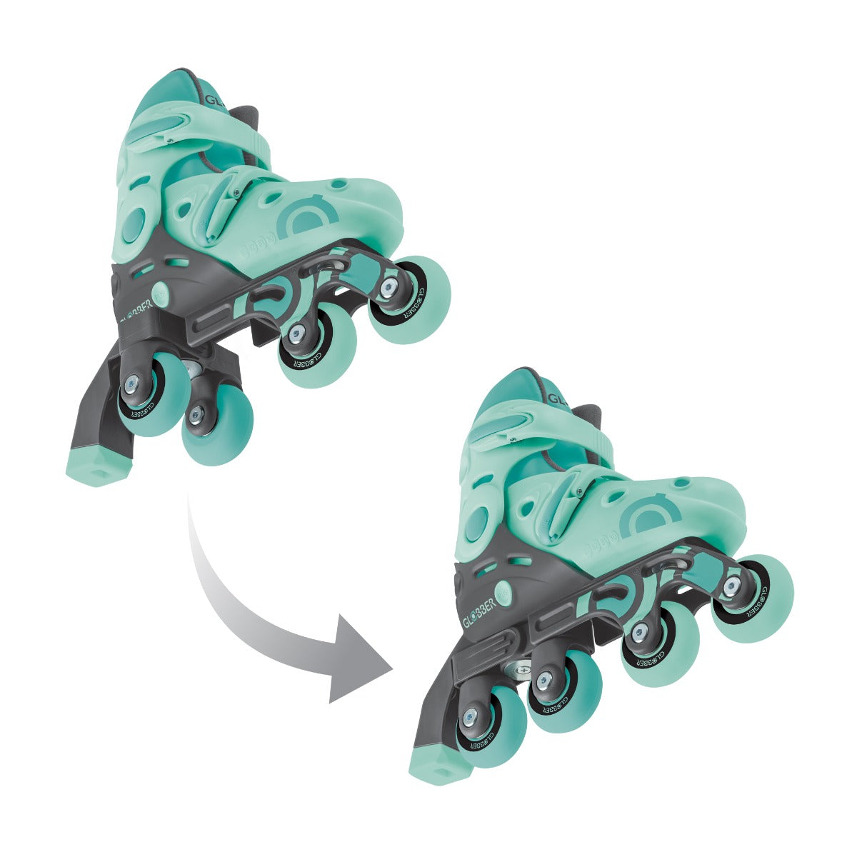 Globber Learning Skates 2-in-1 - Mint (2 Sizes)