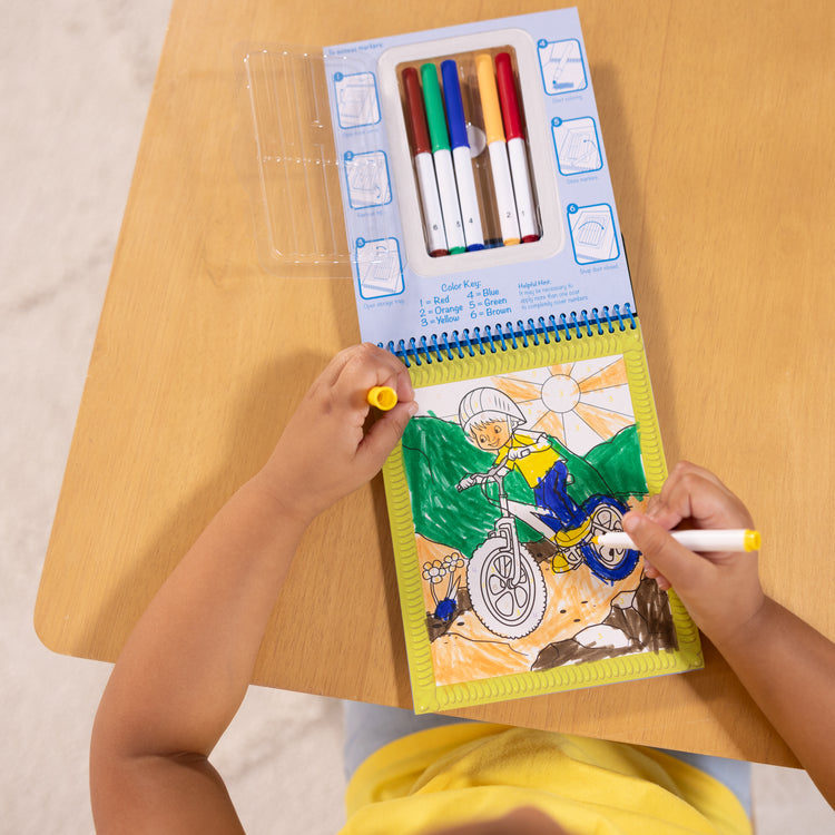 Melissa & Doug On the Go Color by Number Board with Markers (2 Themes) - Pupsik Singapore
