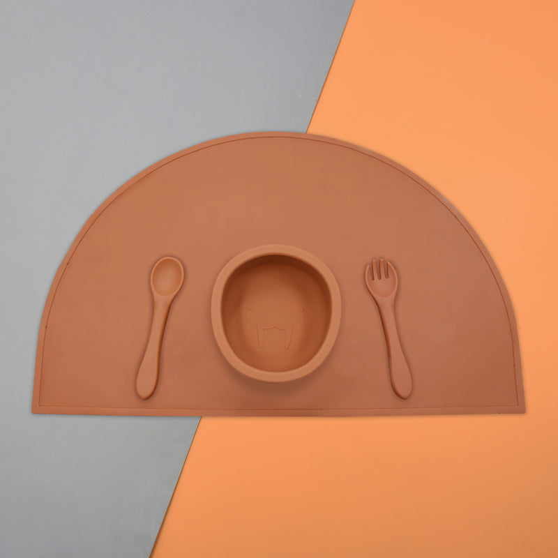 Biomom Silicone Semi Circle Placemat, Small (2 Colours) - Pupsik Singapore