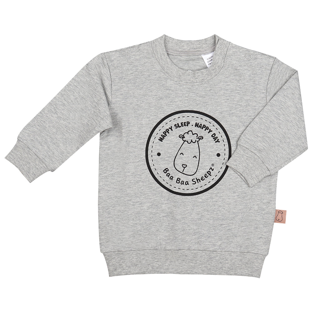Baa Baa Sheepz Unisex Long Sleeve Sweatshirt - Happy Sleep Grey (6 Sizes)