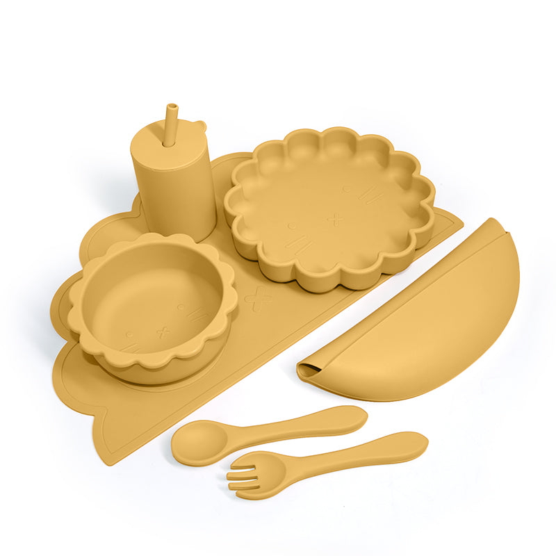Biomom Silicone Feeding Set, Lion (5 Colors) - Pupsik Singapore