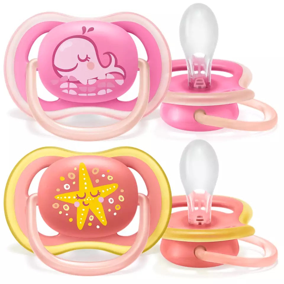 Philips Avent Ultra Air Pacifier, 2pk - 6-18M (14 Designs) - Pupsik Singapore
