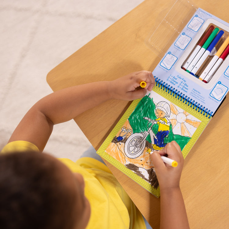 Melissa & Doug On the Go Color by Number Board with Markers (2 Themes) - Pupsik Singapore
