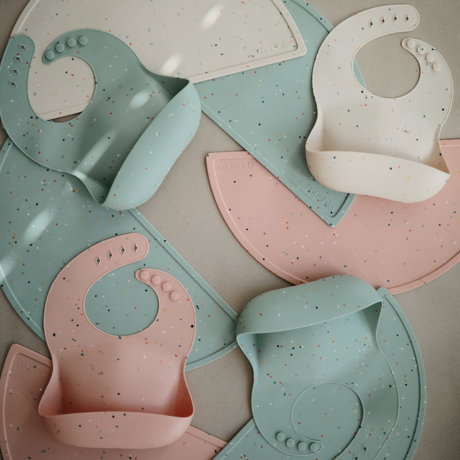 Mushie Silicone Baby Bib (40 designs) - Pupsik Singapore