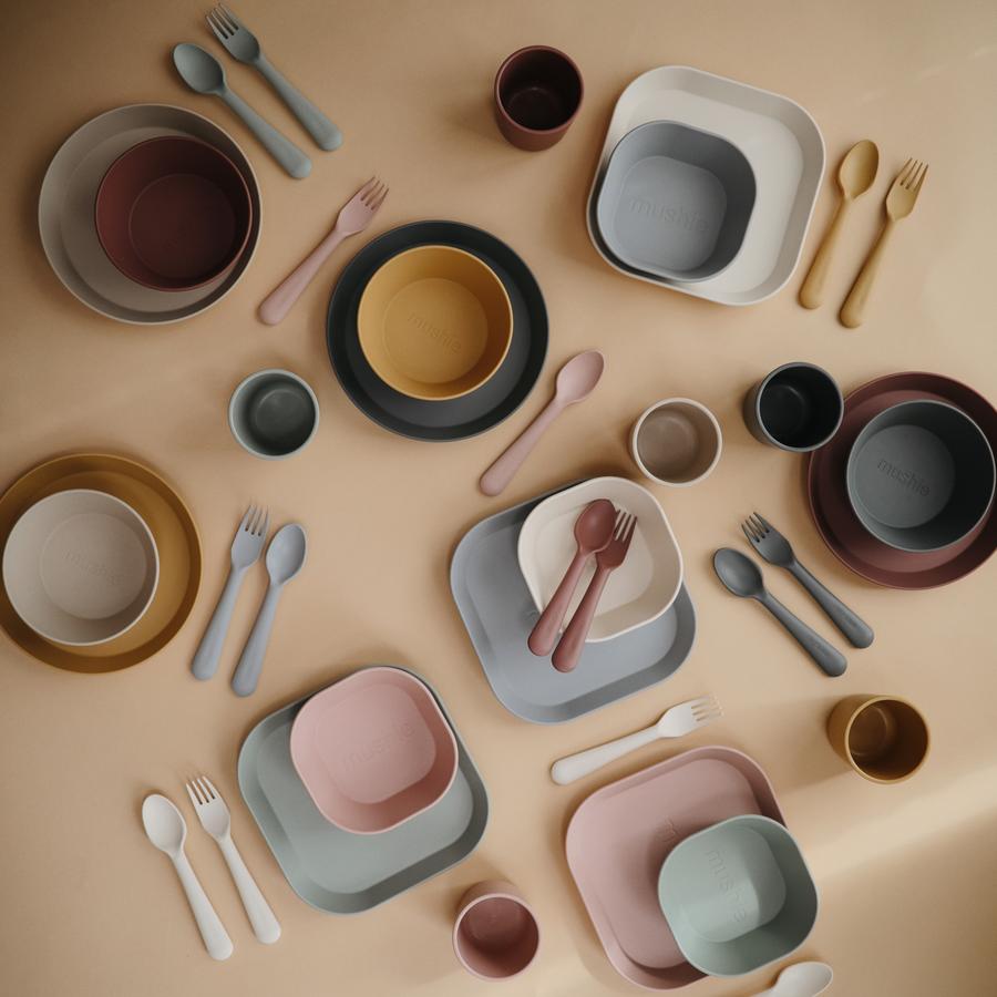 Mushie Baby Fork and Spoon Set (12 Colors)
