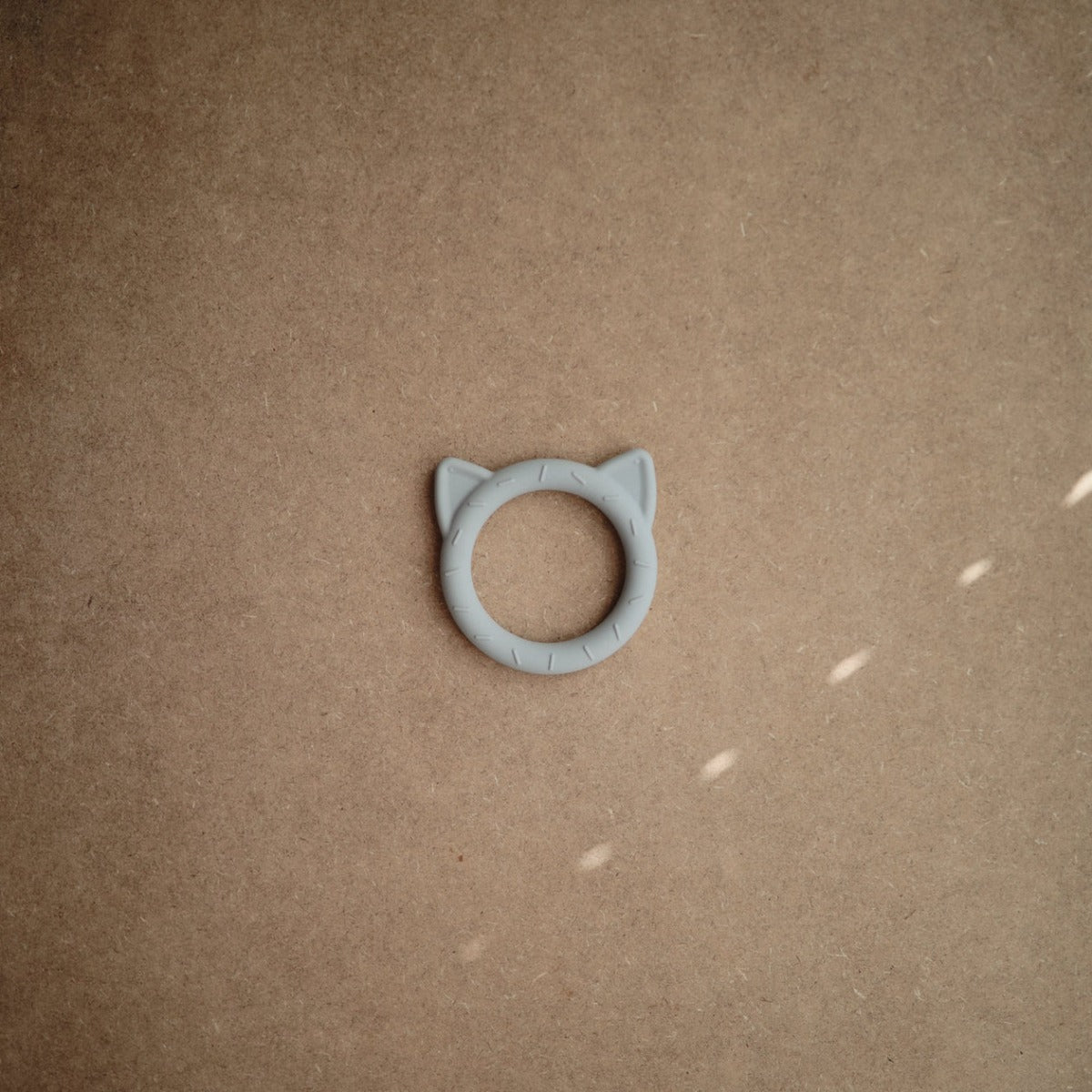 Mushie Silicone Cat Teether - Stone