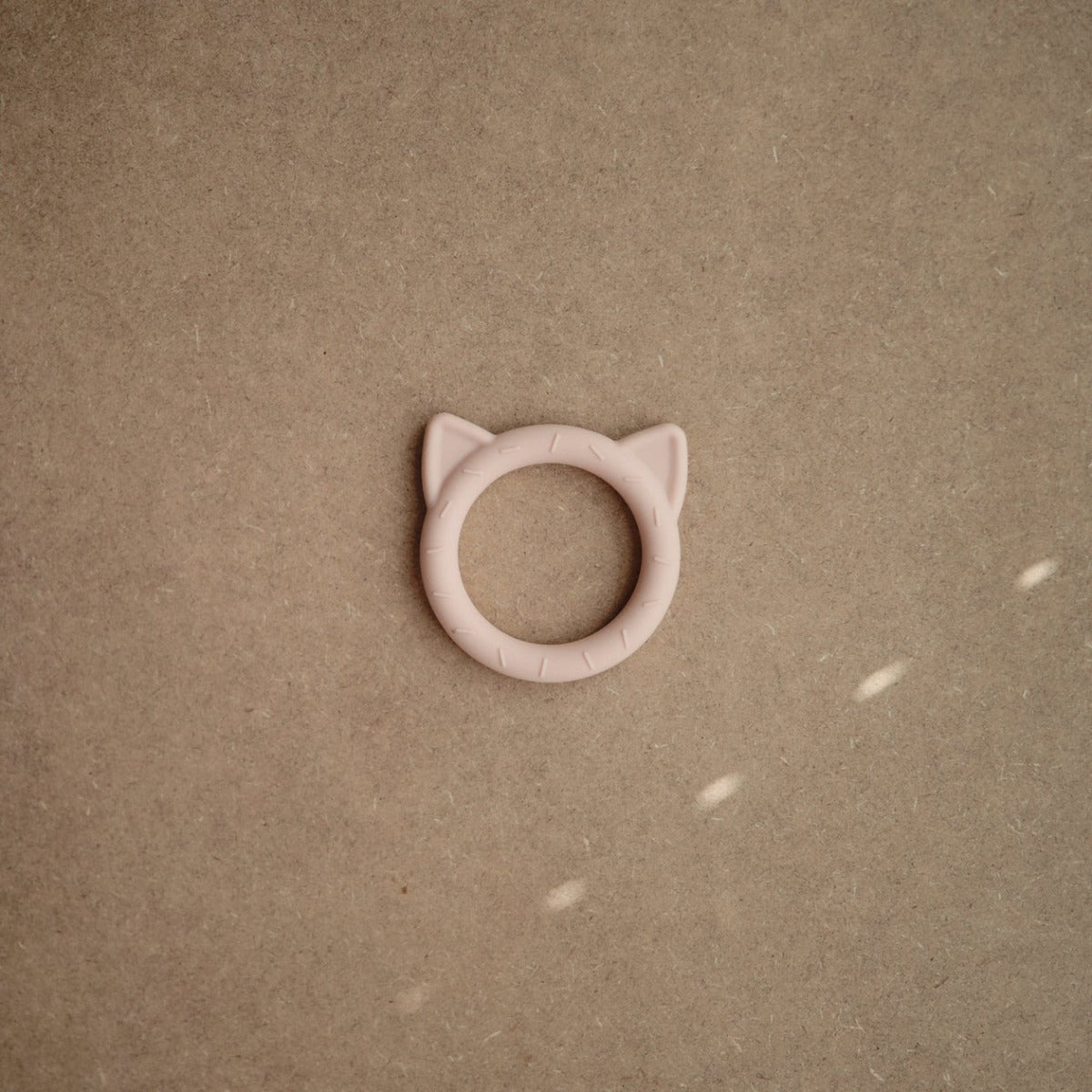 Mushie Silicone Cat Teether - Blush