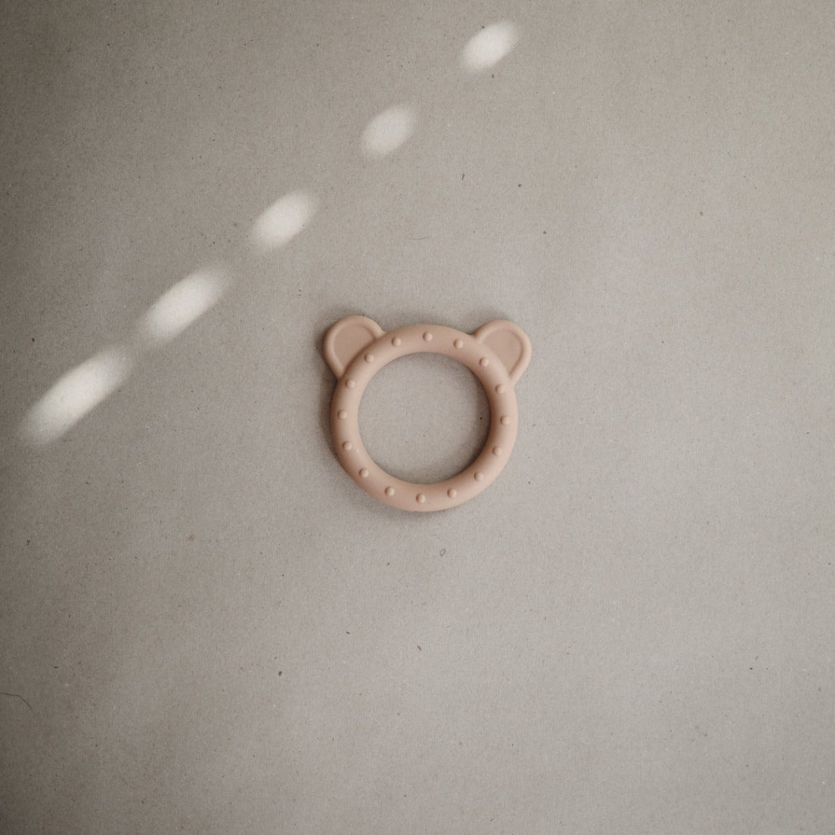 Mushie Silicone Bear Teether - Natural