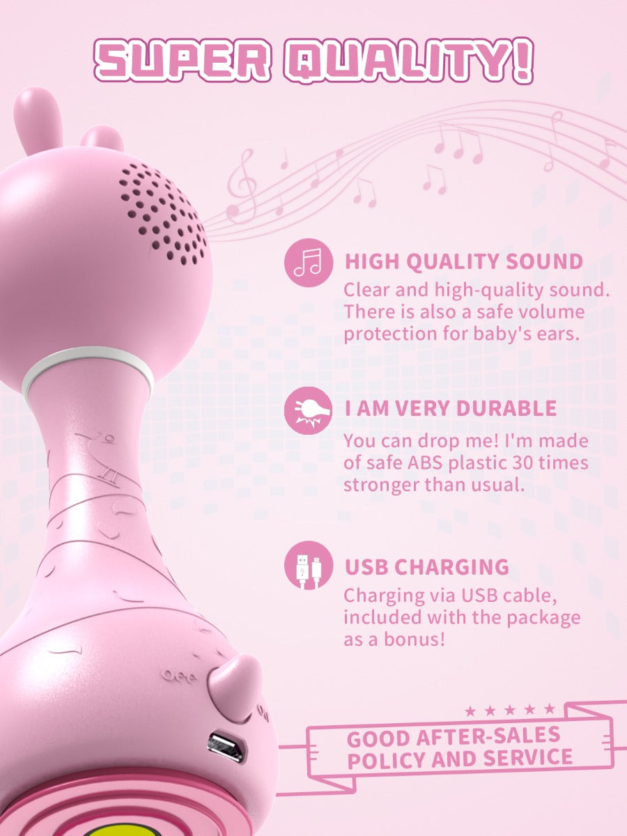 Alilo Smarty Shake & Tell Interactive Rattle - Pink