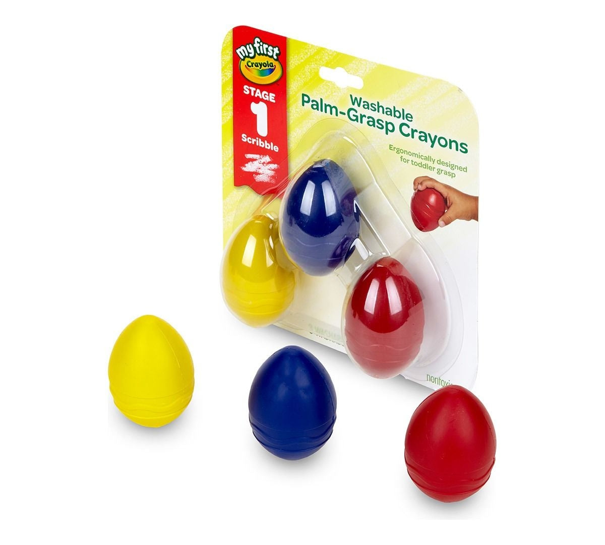 Crayola My First Washable Palm-Grasp Crayons (3pc)