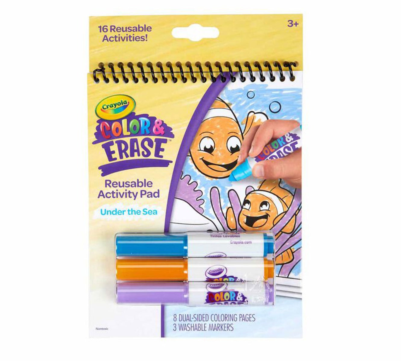 Crayola Color and Erase Reusable Activity Pad with Markers (3 Designs) - Pupsik Singapore