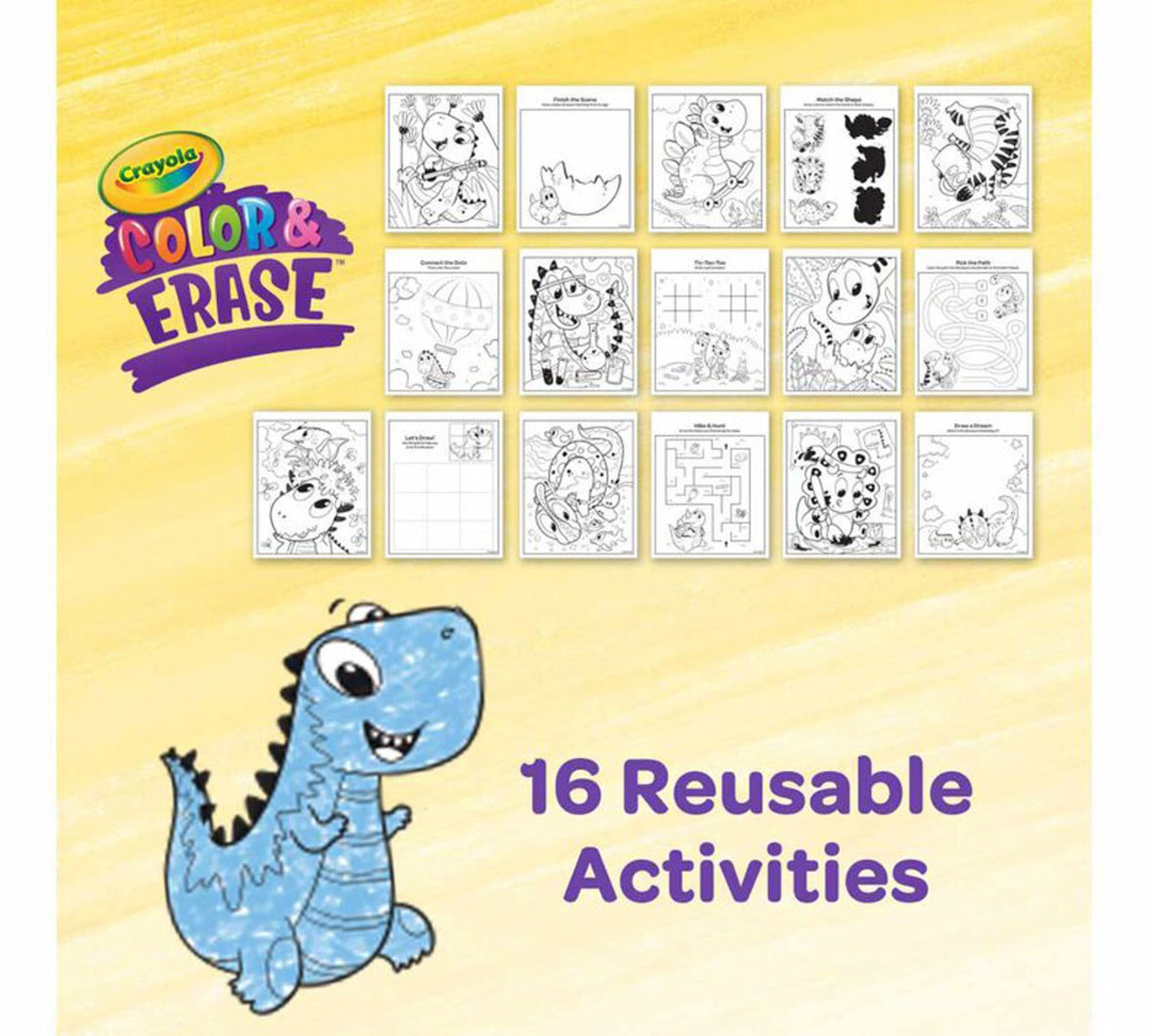 Crayola Color and Erase Reusable Activity Pad with Markers (3 Designs)