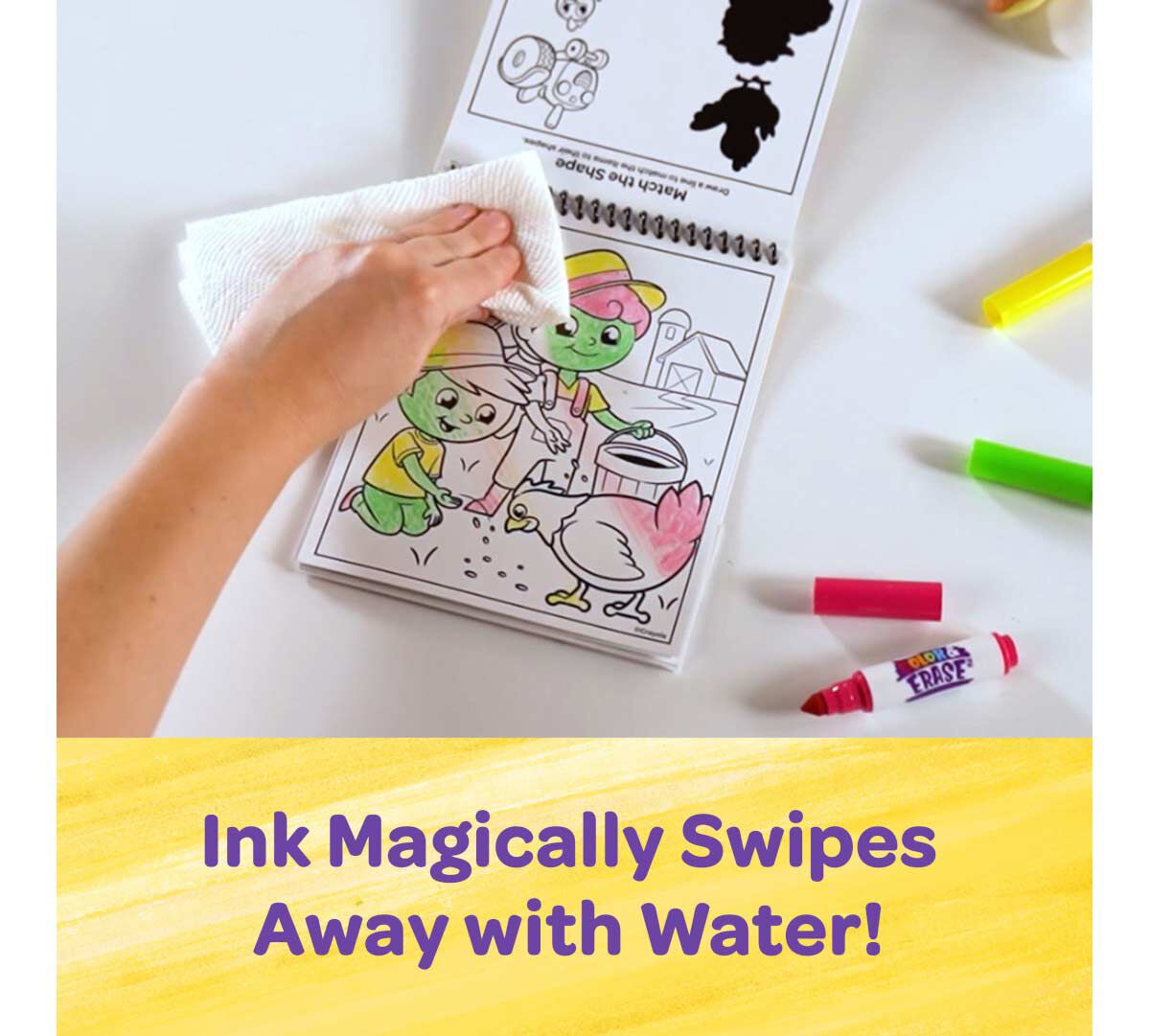 Crayola Color and Erase Reusable Activity Pad with Markers (3 Designs) - Pupsik Singapore