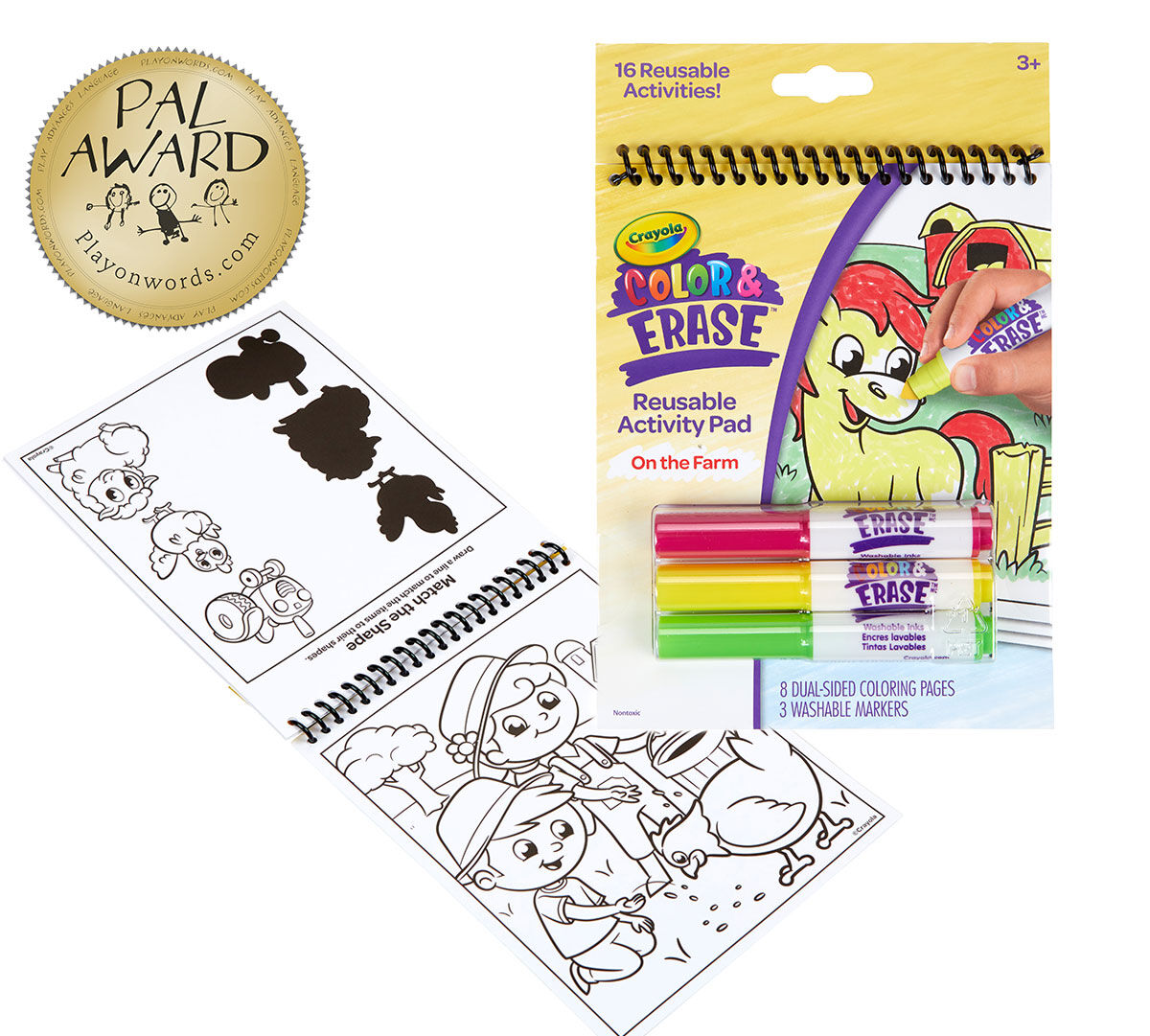 Crayola Color and Erase Reusable Activity Pad with Markers (3 Designs)
