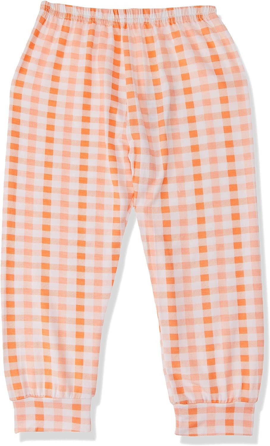 Baa Baa Sheepz Baby Long Sleeve Pyjama Set - Front Back Sheep White/Checkers Orange (6 Sizes)
