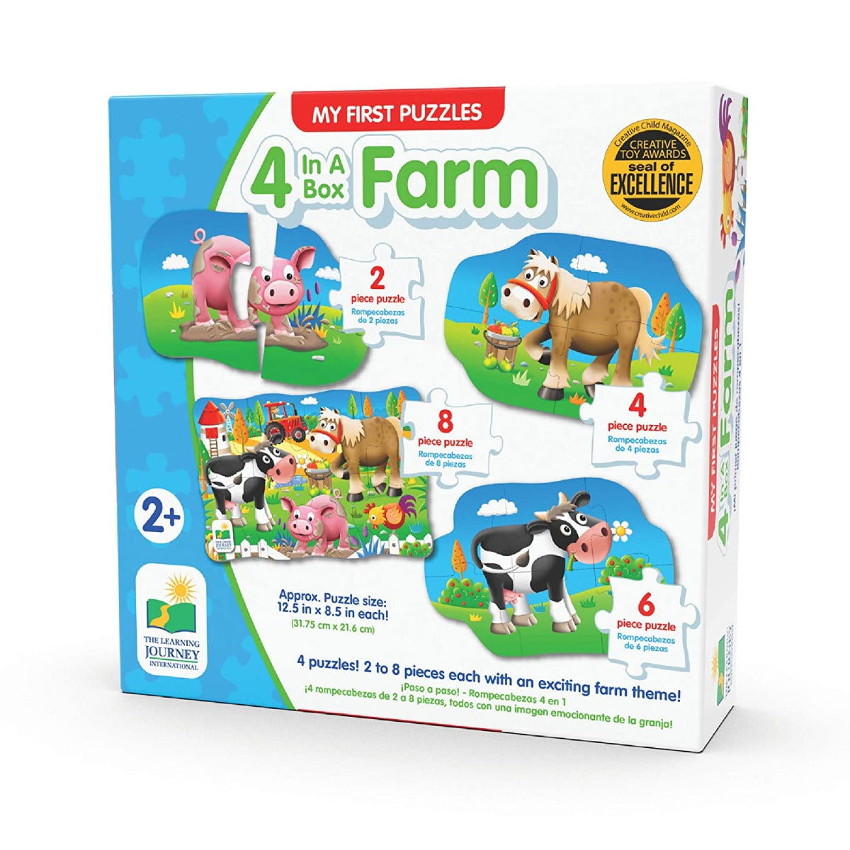 The Learning Journey First Puzzle Set 4-in-1 Box (4 Designs) - Pupsik Singapore