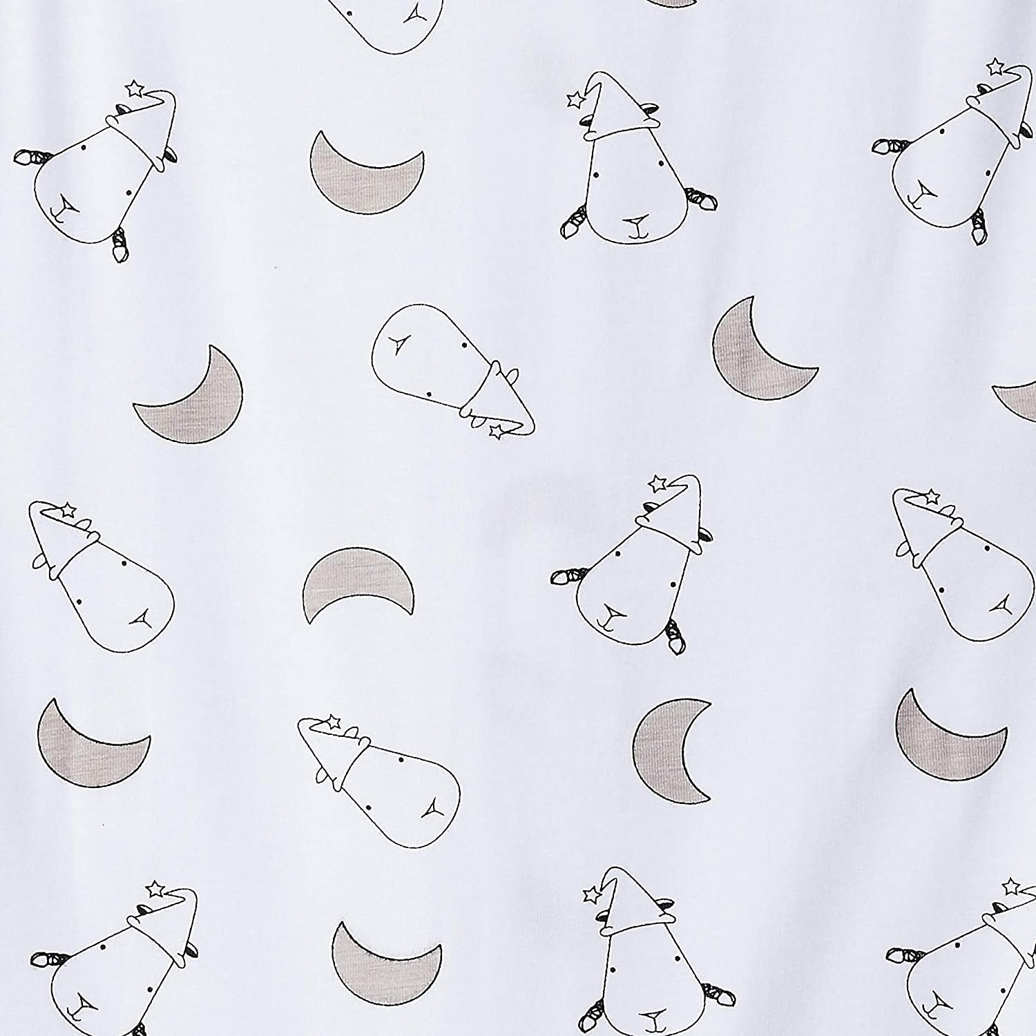 Baa Baa Sheepz Wearable Blanket Zip Sleep Bag - Small Moon & Sheep White (3 Sizes)