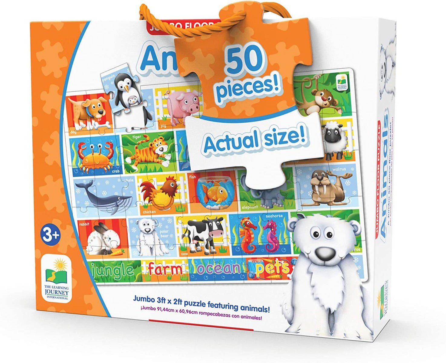 The Learning Journey Jumbo Floor Puzzle, 50pcs (2 Designs) - Pupsik Singapore