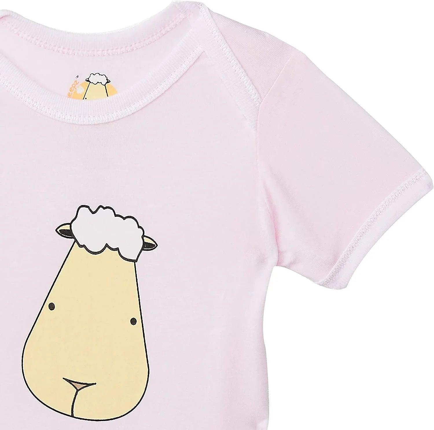 Baa Baa Sheepz Baby Bamboo Onesies & Pants - Pink | Pupsik Singapore