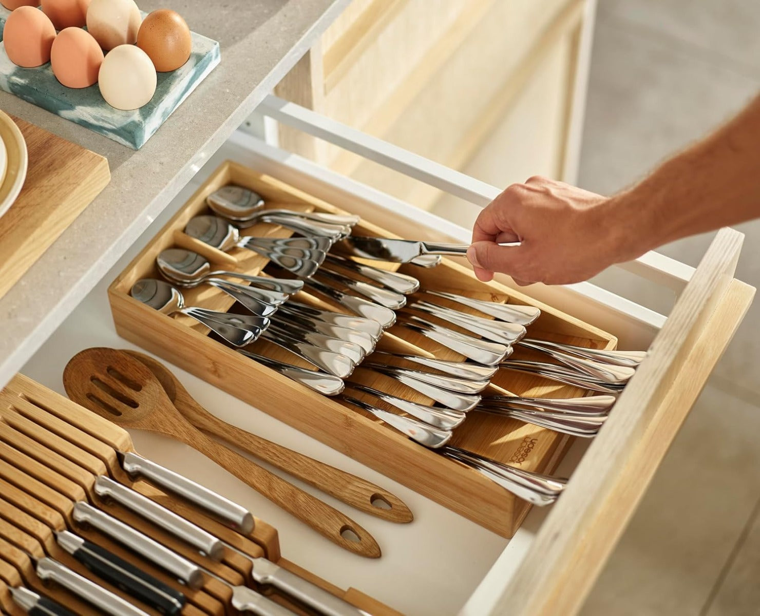 Joseph Joseph DrawerStore Large Cutlery Organiser (2 Colors) - Pupsik Singapore