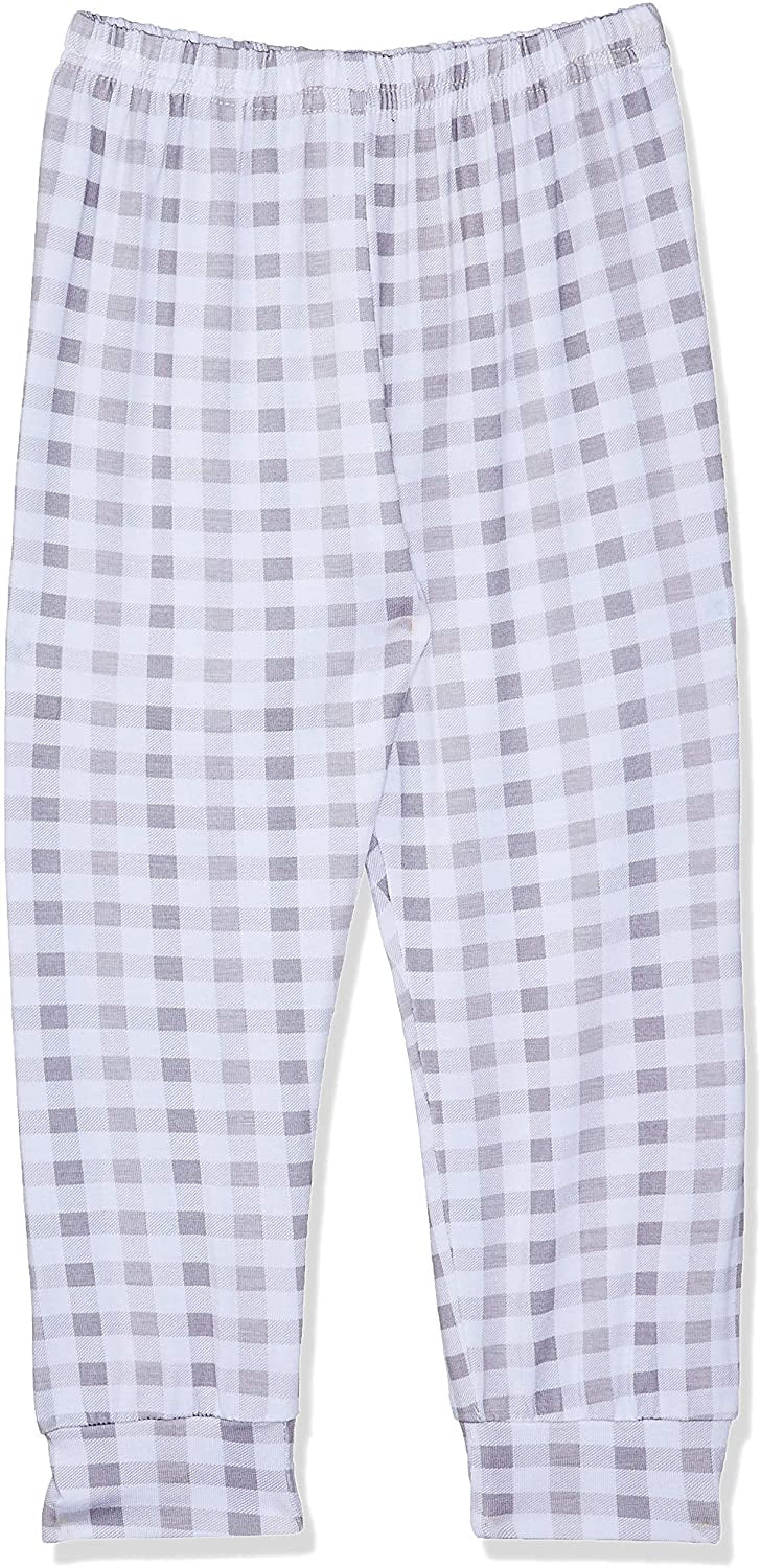 Baa Baa Sheepz Baby Long Sleeve Pyjama Set - Big Sheep White/Checkers Grey
