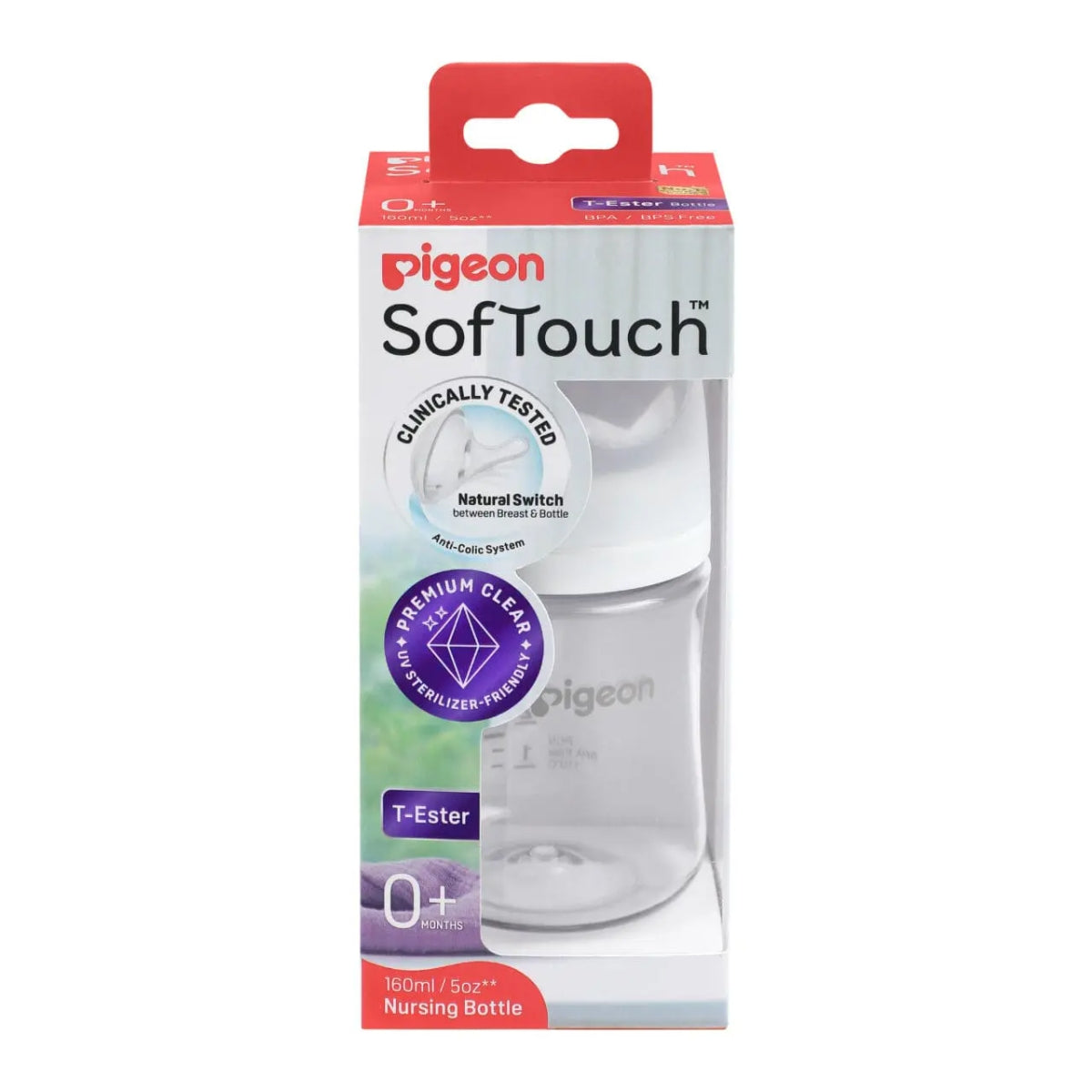 Pigeon SofTouch™ BPP Nursing Bottle T-Ester, 160ml