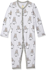 Baa Baa Sheepz Baby Middle Snap Romper - Big Sheep White (2 Sizes)