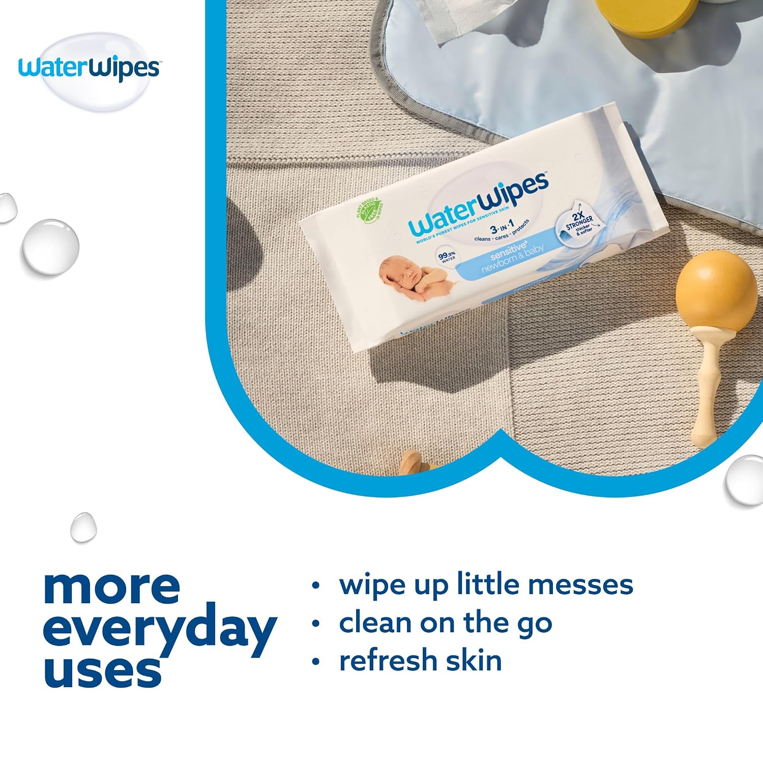 WaterWipes 99.9% Water Baby Wipes (12 pack x 60 wipes=720 wipes) - Exp 10/27