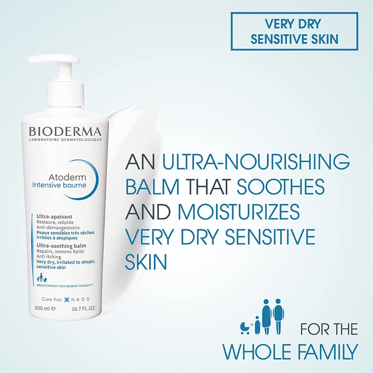 Bioderma Atoderm Intensive Baume Ultra-Soothing Balm, 500ml - exp 01/27