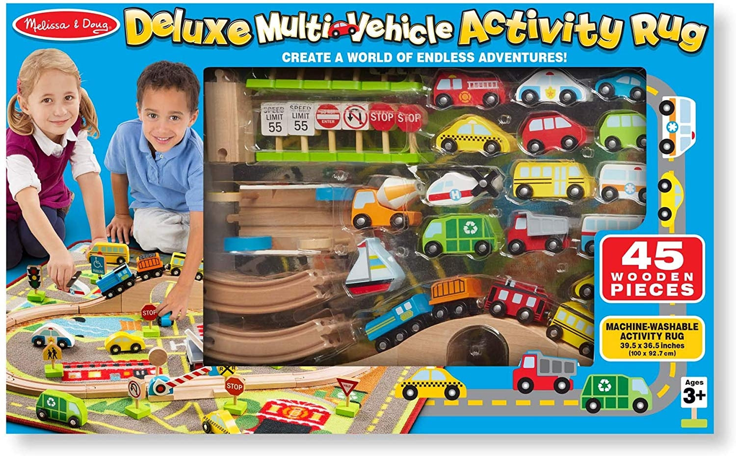 Melissa & Doug Deluxe Multi-Vehicle Activity Rug