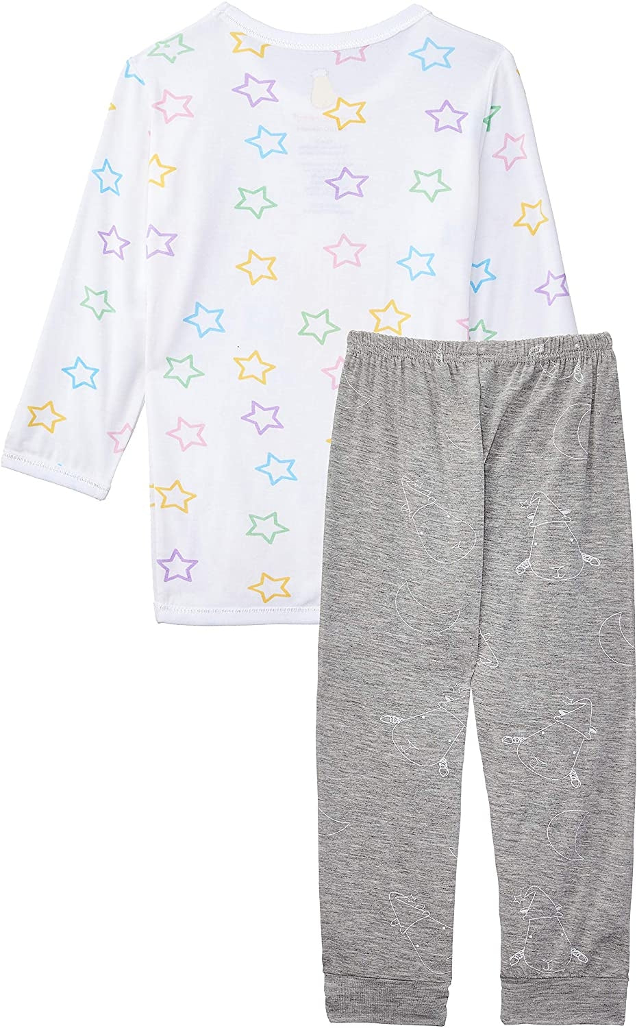 Baa Baa Sheepz Baby Long Sleeve Pyjama Set - Colourful Star White/Big Moon Sheep Grey (3 Sizes)