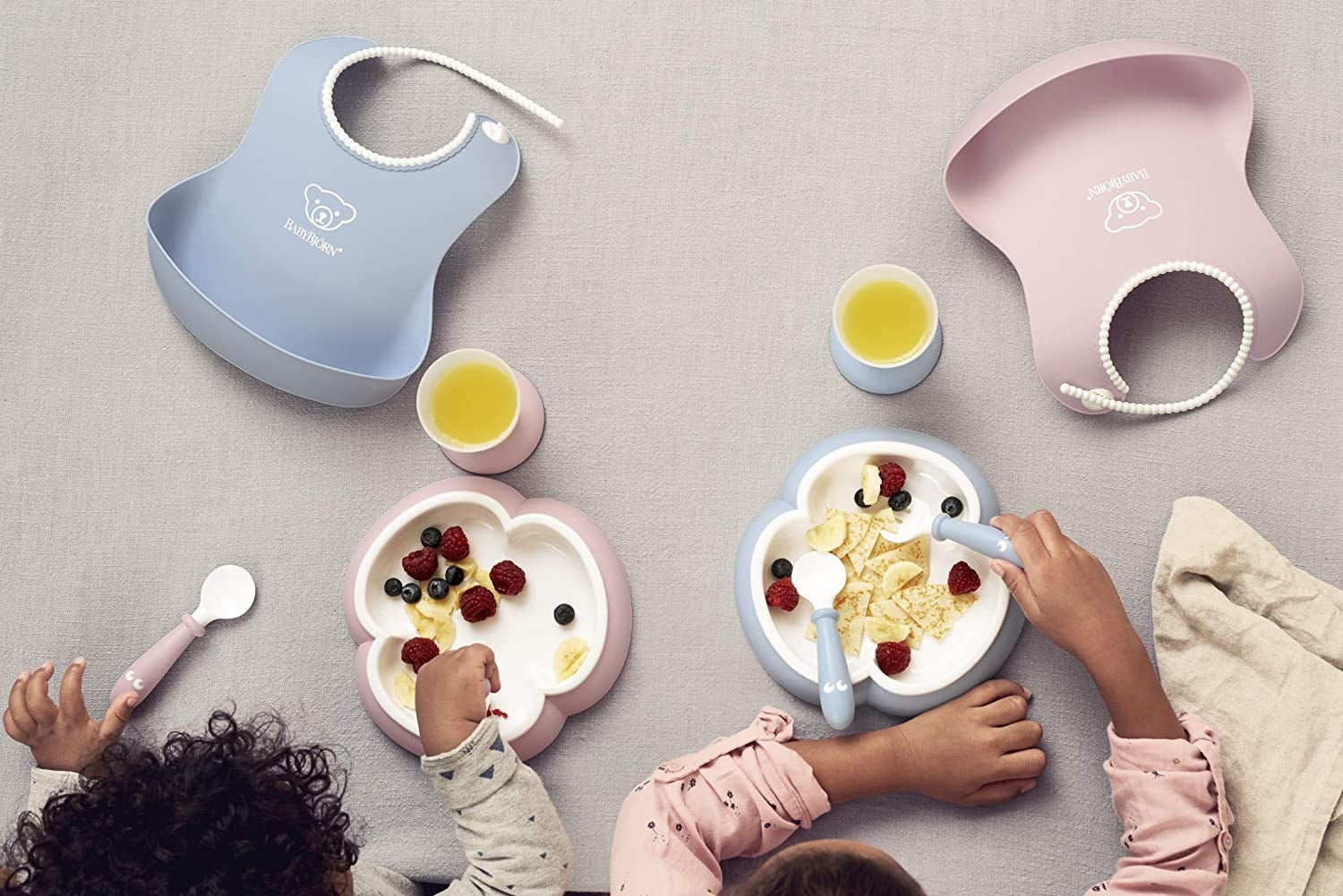 Baby Bjorn Baby Spoon & Fork (4pc) (2 Colours) - Made in Sweden - Pupsik Singapore