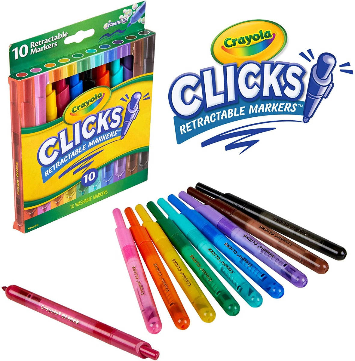 Crayola Clicks Retractable Markers, 10ct