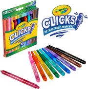 Crayola Clicks Retractable Markers, 10ct