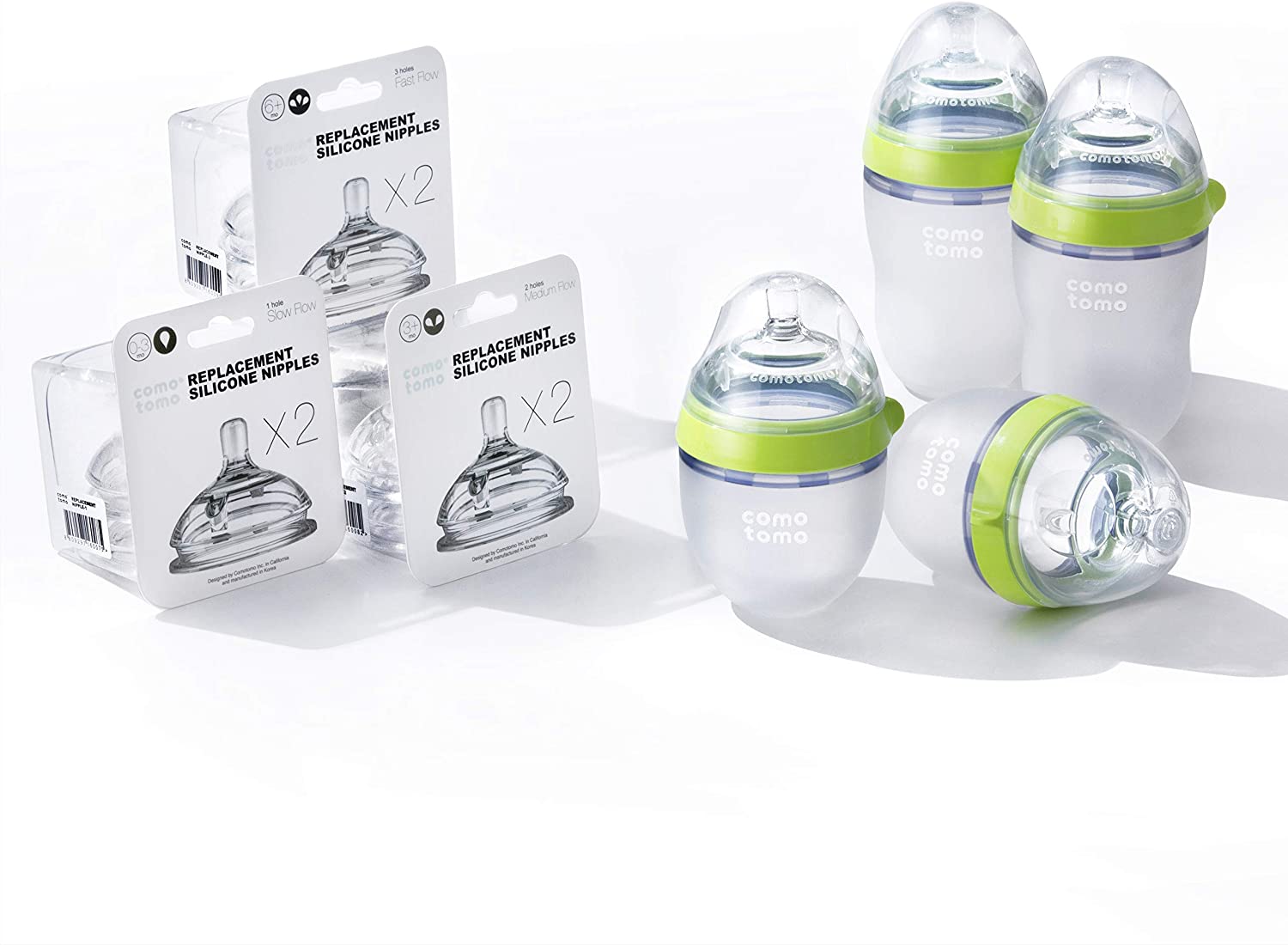 Comotomo Baby Bottle 7-piece Bundle Set (2 Colours) - Pupsik Singapore