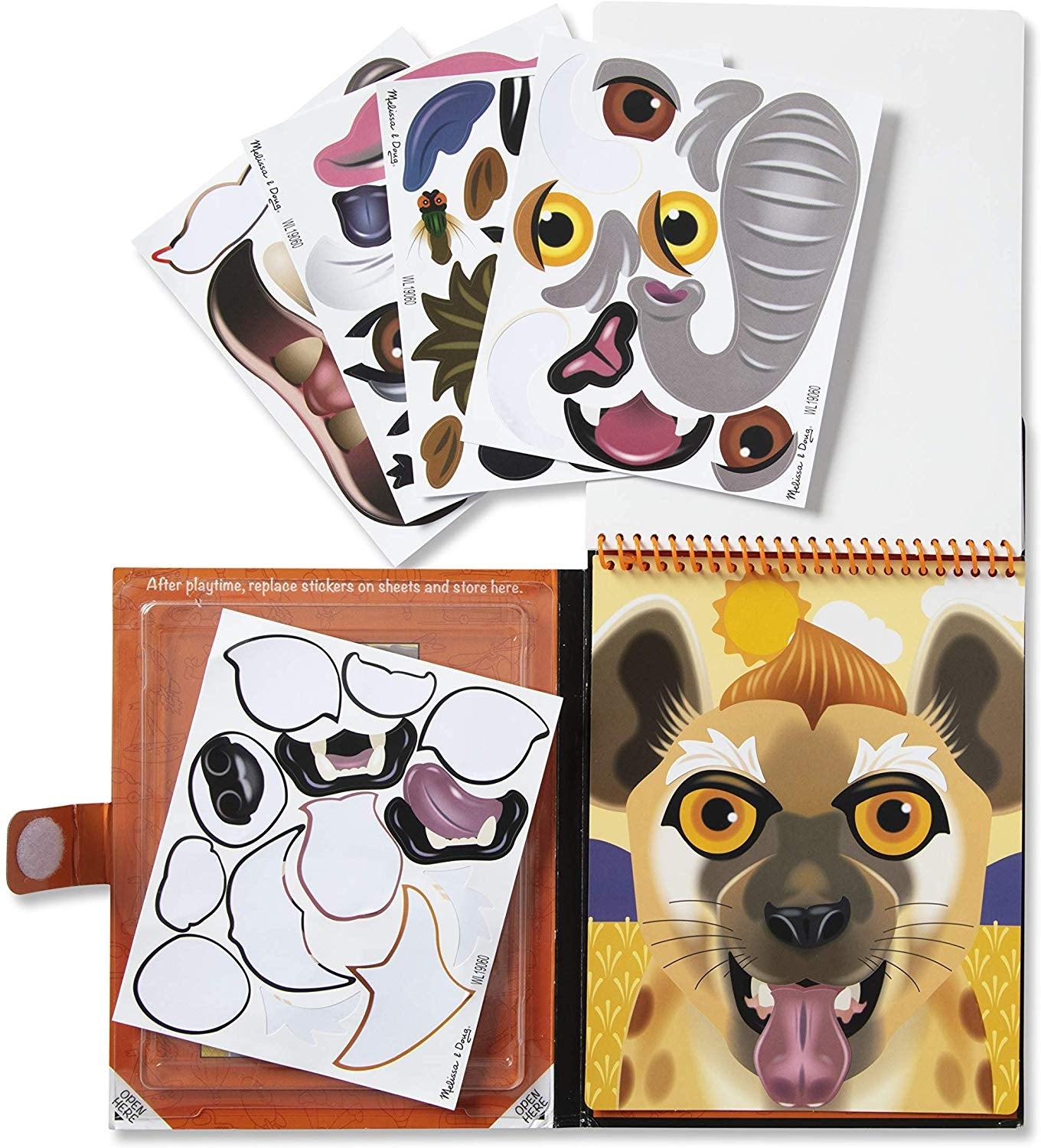 Melissa & Doug Make-a-Face Reusable Stickers - Safari