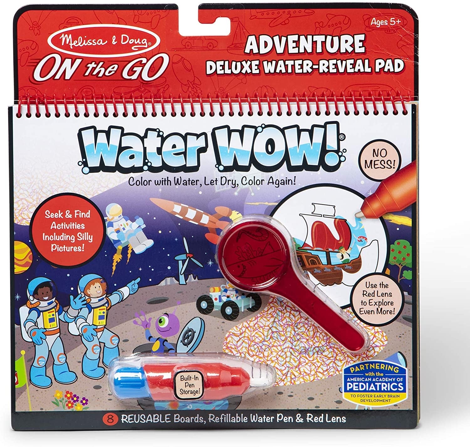 Melissa & Doug Water Wow! Reusable Water-Reveal Deluxe Activity Pad – Adventure
