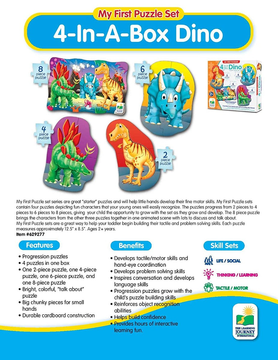 The Learning Journey First Puzzle Set 4-in-1 Box (4 Designs) - Pupsik Singapore