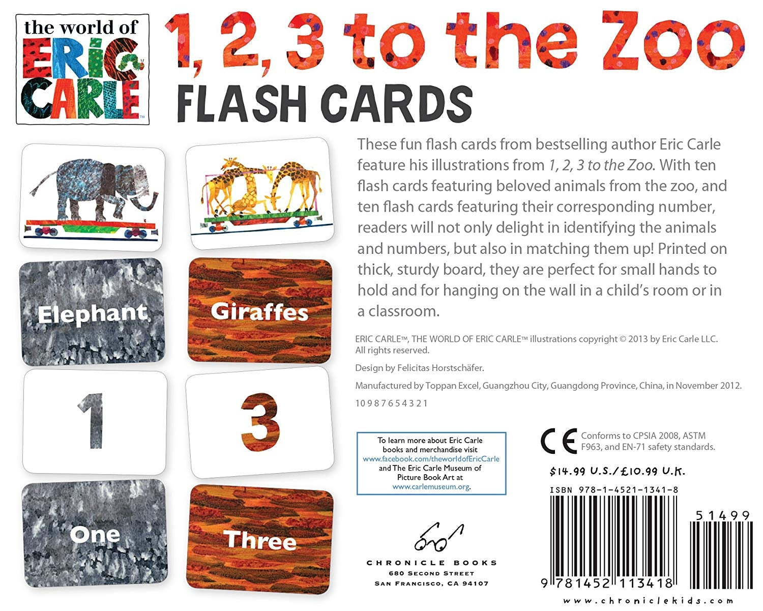 The World of Eric Carle 1, 2, 3, to the Zoo Flash Cards (20 cards)