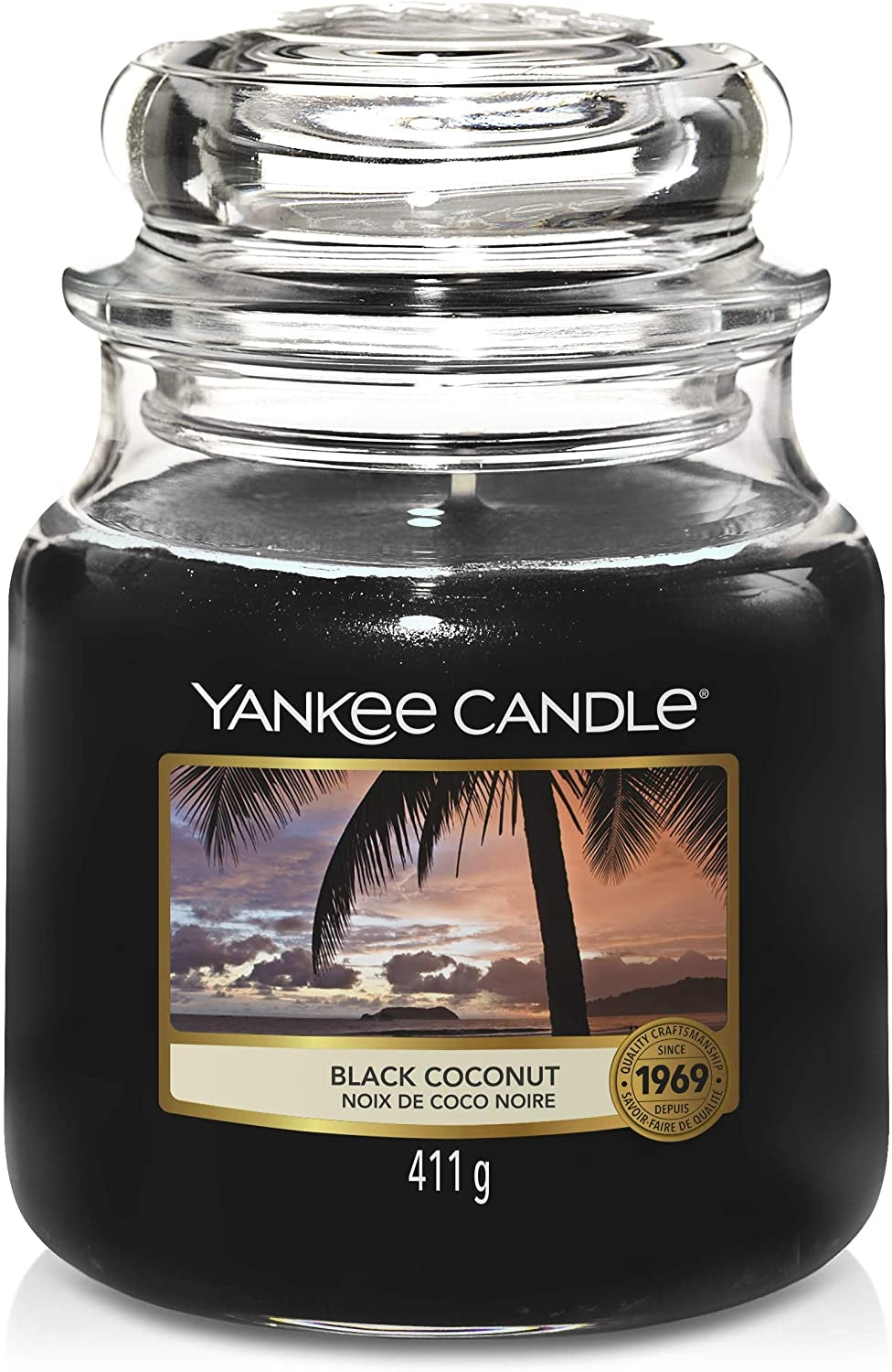 Yankee Candle Medium Jar Candle (14.5oz) - Black Coconut